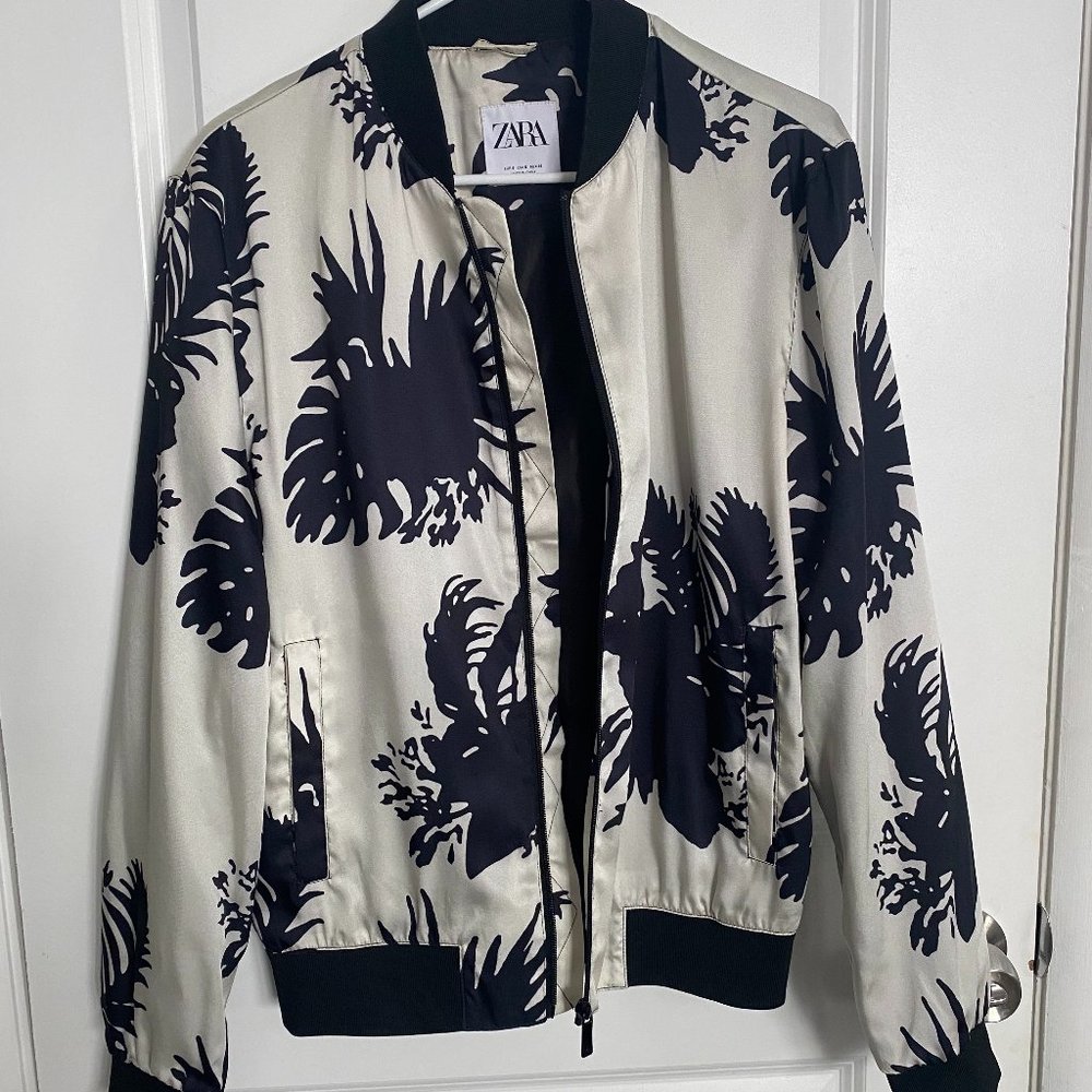Black and white bomber jacket